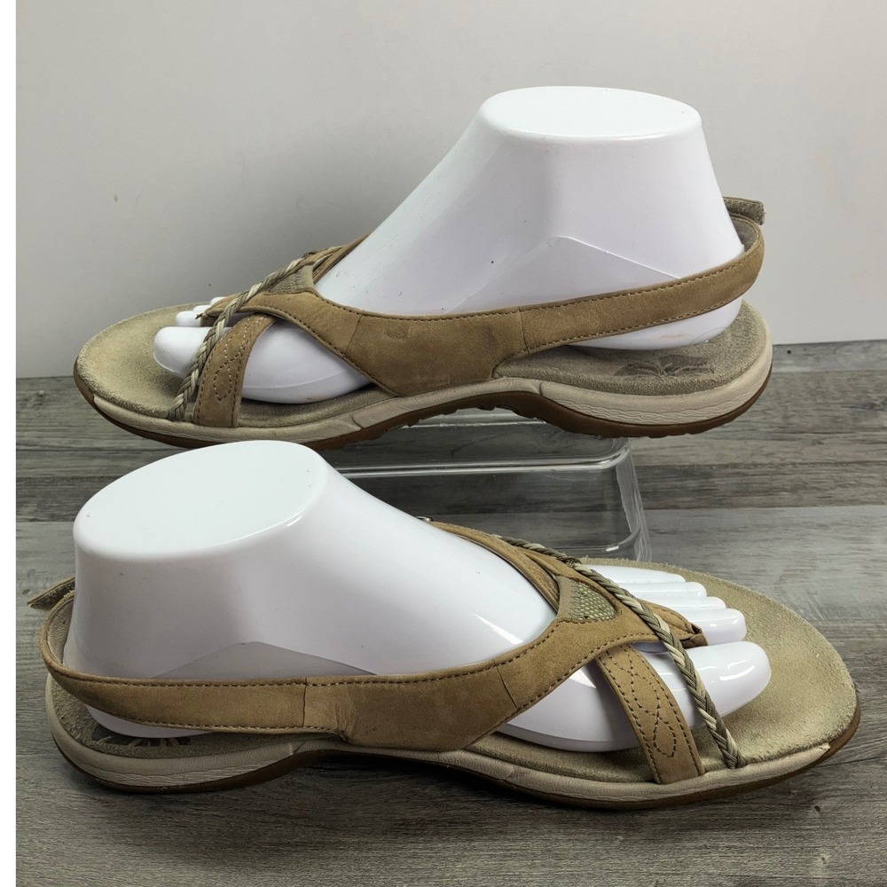 Merrell Stella Bloom Aluminum Tan Leather Athletic Sandals Womens 9 J89132 - Picture 2 of 7